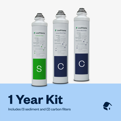 1 year replacement kit - includes (1) sediment and (2) carbon filters