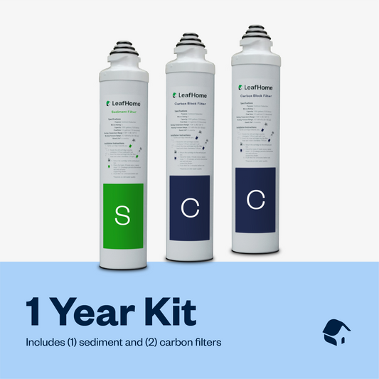 1 year replacement kit - includes (1) sediment and (2) carbon filters