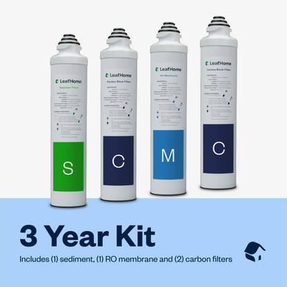 3 year replacement kit - includes (1) sediment, (2) carbon and (1) RO membrane filter
